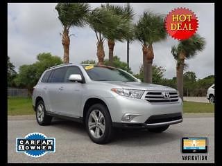 2012 toyota highlander v6 limited navigation rear camera 3rd row &amp; more $ave!