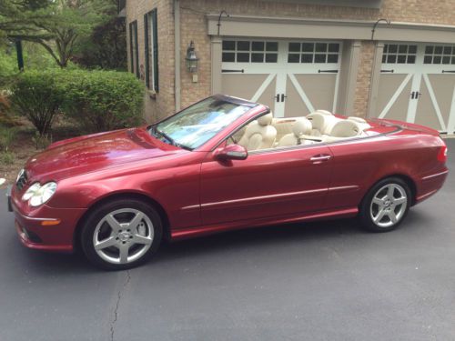 2005 mercedes benz clk 500 cabriolet / convertible