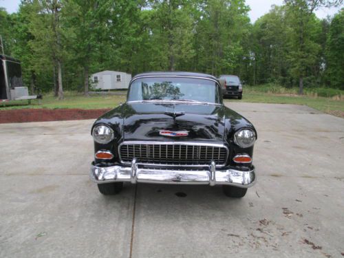 1955 Chevy 210 Post Black on Black Excellent 4 Speed 55 56 57 Full Restoration, US $60,000.00, image 2