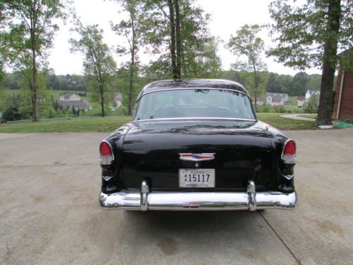 1955 Chevy 210 Post Black on Black Excellent 4 Speed 55 56 57 Full Restoration, US $60,000.00, image 6