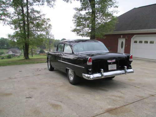 1955 Chevy 210 Post Black on Black Excellent 4 Speed 55 56 57 Full Restoration, US $60,000.00, image 7