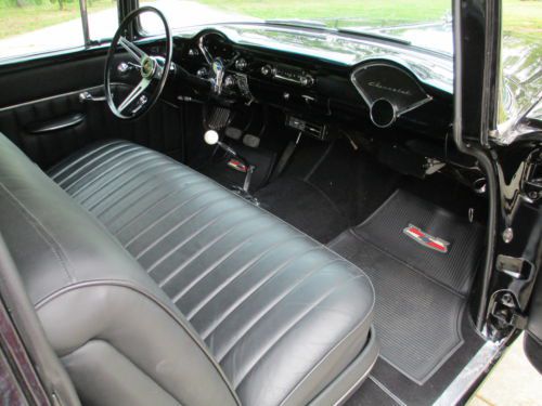 1955 Chevy 210 Post Black on Black Excellent 4 Speed 55 56 57 Full Restoration, US $60,000.00, image 16