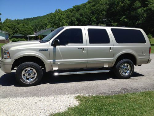 New!! 2005 ford excursion, diesel, 4wd, 2029 actual miles, loaded, garage kept!