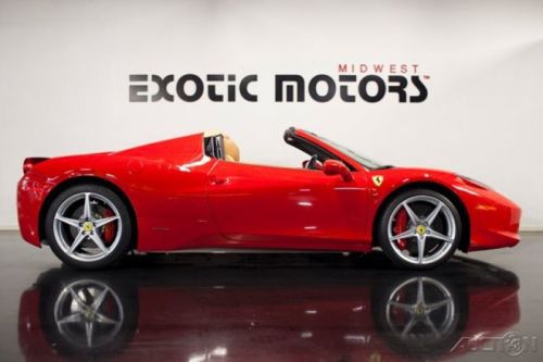 2013 ferrari 458 spider, rosso corsa on beige, msrp $305,705, 458miles, $329,888