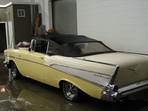 AWESOME CUSTOM 1957 CHEVY BELAIR CONVERTIBLE, 350-V8, LOOKS/RUNS NICE, PROJECT, image 3