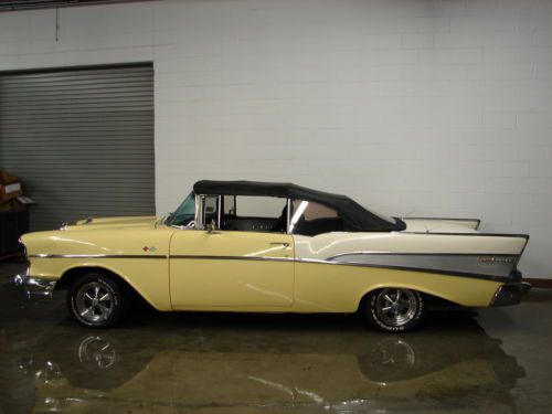 AWESOME CUSTOM 1957 CHEVY BELAIR CONVERTIBLE, 350-V8, LOOKS/RUNS NICE, PROJECT, image 5