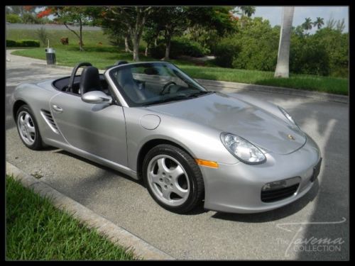 08 boxster sea blue leather convertible 1 owner carfax power seating pkg fl