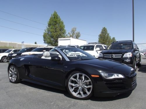 Black 2011 audi r8 5.2 v10 quattro spyder, roadster, convertible