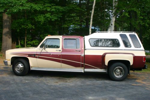 1986 chevy c30 1 ton dually crew cab pickup truck 2 wheel drive