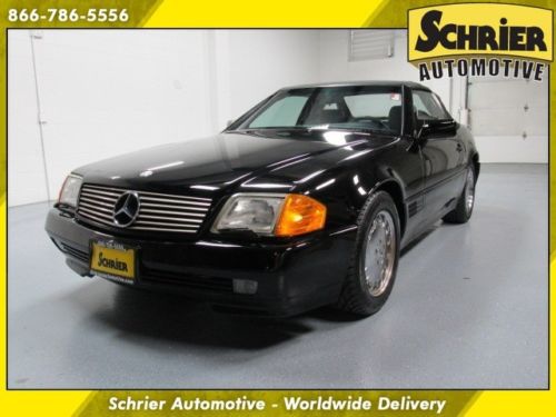 92 mercedes-benz 300 sl black automatic rwd convertible soft top 6 disc