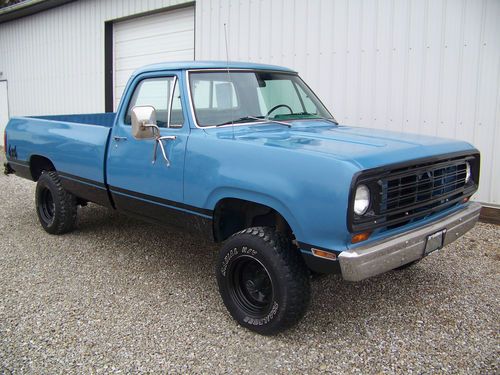 1974 dodge w100 4x4 long bed pre ram pickup truck 4wd mopar low reserve