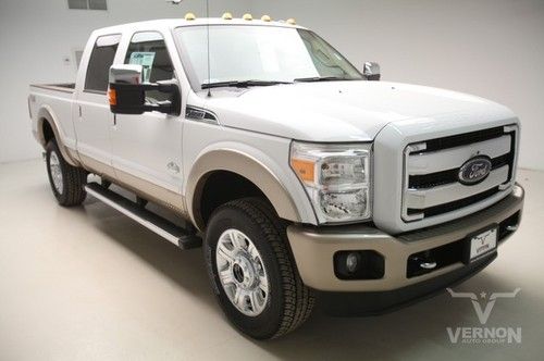 2013 king ranch crew 4x4 fx4 navigation sunroof leather heated 20s chrome diesel