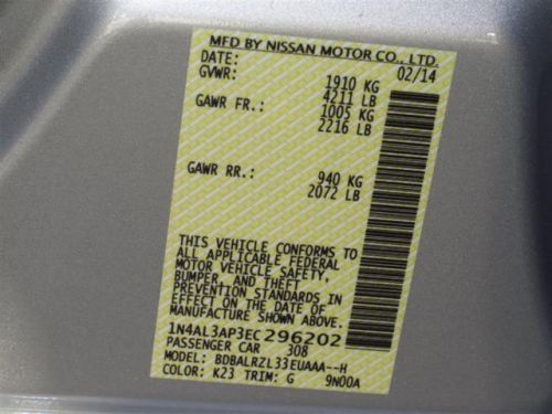 2014 Nissan Altima 2.5 S, US $19,945.00, image 3