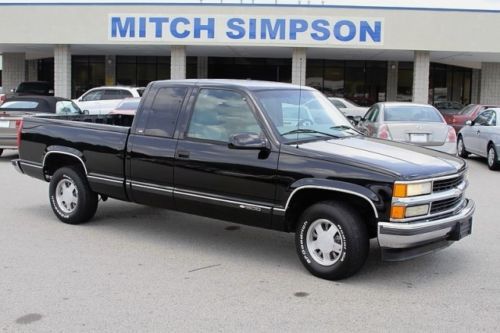 1997 chevrolet silverado 1500 extended cab lt 5.7l v8 black truck clean carfax!!