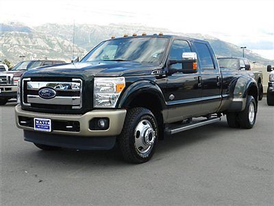 Ford crew cab king ranch dually 4x4 powerstroke diesel leather navigation roof