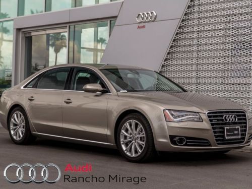 Cpo 2014 audi a8 3.0l tdi gold black camera nav massage seats