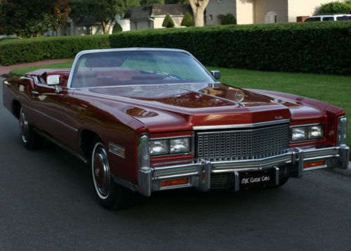 Amazing original florida survivor -1976 cadillac eldorado convertible - 19k mi