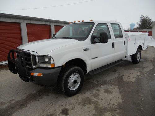 F350 4x4 crewcab 7.3 power stroke diesel auto a/c service truck utility body