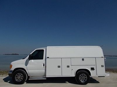 06 ford e-350 cutaway knapheide kuv utility box - clean one owner florida van