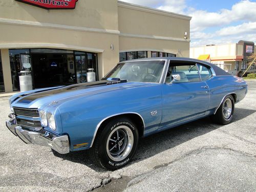1970 chevy chevelle ss396, factory astro blue car factory ss  with build sheet!!