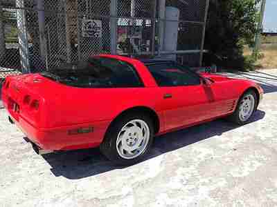 1993 VETTE LT-1 TARGA COUPE *FLORIDA EXCLUSIVE* RED ON BLACK -SUPER LOW MILES-, image 4