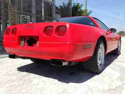 1993 VETTE LT-1 TARGA COUPE *FLORIDA EXCLUSIVE* RED ON BLACK -SUPER LOW MILES-, image 8