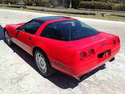 1993 VETTE LT-1 TARGA COUPE *FLORIDA EXCLUSIVE* RED ON BLACK -SUPER LOW MILES-, image 10