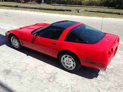 1993 VETTE LT-1 TARGA COUPE *FLORIDA EXCLUSIVE* RED ON BLACK -SUPER LOW MILES-, image 11