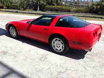 1993 VETTE LT-1 TARGA COUPE *FLORIDA EXCLUSIVE* RED ON BLACK -SUPER LOW MILES-, image 12