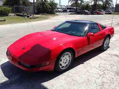 1993 VETTE LT-1 TARGA COUPE *FLORIDA EXCLUSIVE* RED ON BLACK -SUPER LOW MILES-, image 13