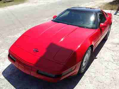 1993 VETTE LT-1 TARGA COUPE *FLORIDA EXCLUSIVE* RED ON BLACK -SUPER LOW MILES-, image 14