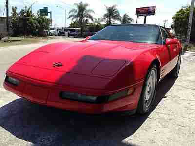 1993 VETTE LT-1 TARGA COUPE *FLORIDA EXCLUSIVE* RED ON BLACK -SUPER LOW MILES-, image 15