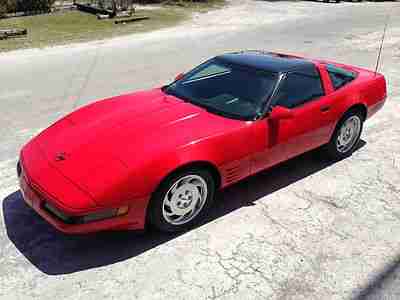 1993 VETTE LT-1 TARGA COUPE *FLORIDA EXCLUSIVE* RED ON BLACK -SUPER LOW MILES-, image 16