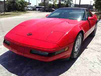 1993 VETTE LT-1 TARGA COUPE *FLORIDA EXCLUSIVE* RED ON BLACK -SUPER LOW MILES-, image 18