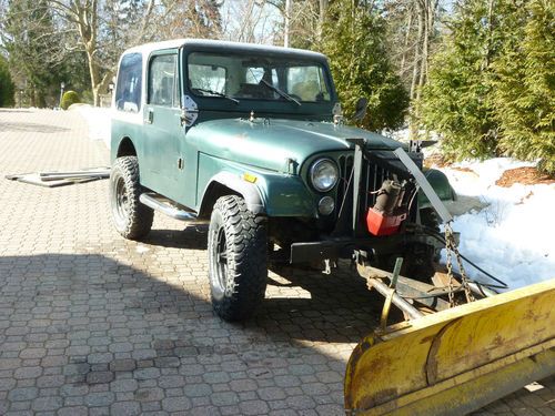 1984 jeep cj7 4.2l 6 cyl fiberglass tub with western power angle plow