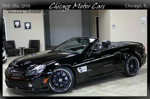 2009 mercedes benz sl63 amg roadster keyless asanti wheels $160k+ new loaded wow