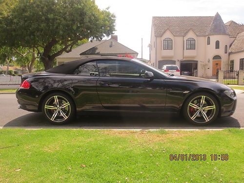 No reserve 2004 bmw 645ia convertible black  mileage 87k m-wheels