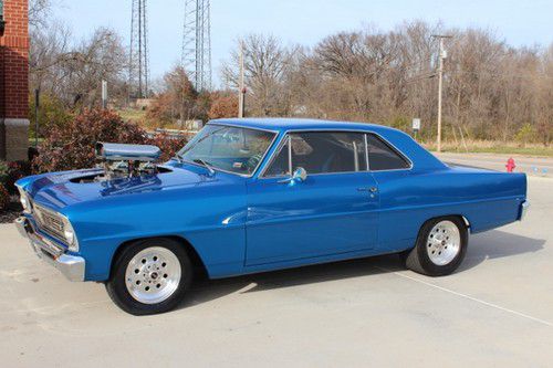 1966 chevy ii nova, blown 355ci sbc, mini tub, 750+hp, show paint and body