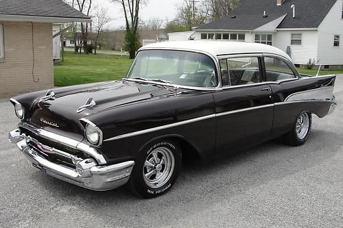 57 chevy belair sedan 327 fuel injected auto