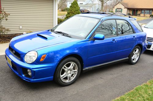 2002 subaru impreza wrx 5 speed wagon blue lo miles clear title vgc one owner