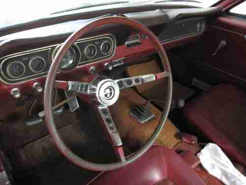 1966 Ford Mustang 2 + 2 Fastback Orig Candy Apple Red Paint Solid Body, image 16