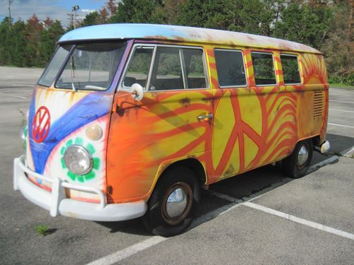 1965 vw volkswagen bus type 2 transporter hippie split window runs and drives