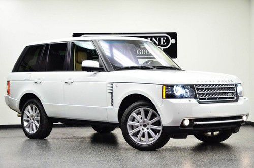 2012 range rover supercharged white/tan w/ only 8k miles