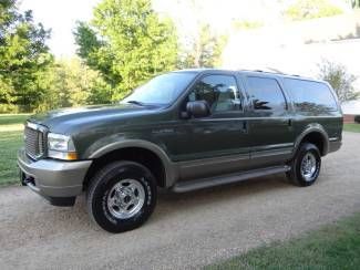 Ford: 2003 excursion eddie bauer v10 4x4 tv/dvd h/seats 92k orig miles 2-owner