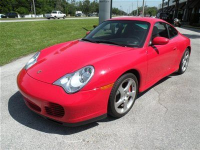 2003 porsche carrera 911 coupe red/black very clean low miles manual **fl