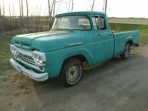 1959 1960 ford f100 custom cab 1/2 ton pick up trucks ratrod projects