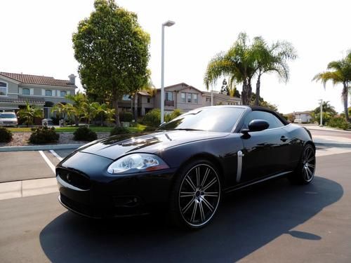 08 jaguar xkr portfolio edition supercharged convertible 4.2l, salvage, 22" rims