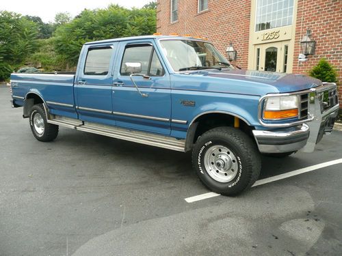 1995 f350 xlt 4x4 crew cab 7.3l powerstroke diesel 1-owner 171k miles nice truck