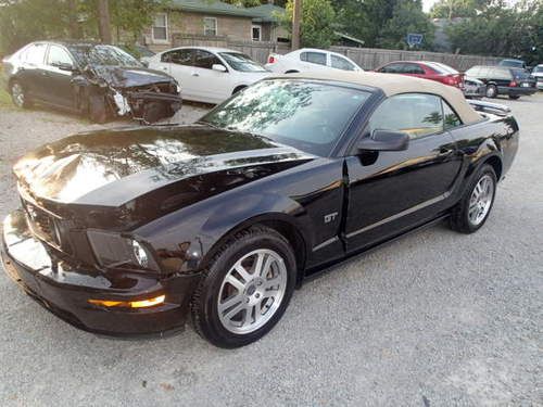 2005 ford mustang gt, convertible, salvage, damaged, runs and drives