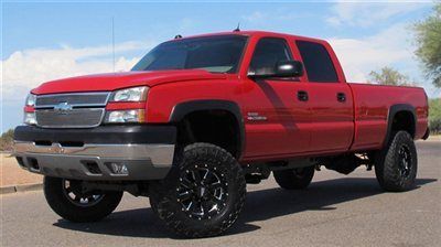 No reserve 2005 chevrolet 2500 lt lifted duramax diesel crew 4x4 long bed az!!